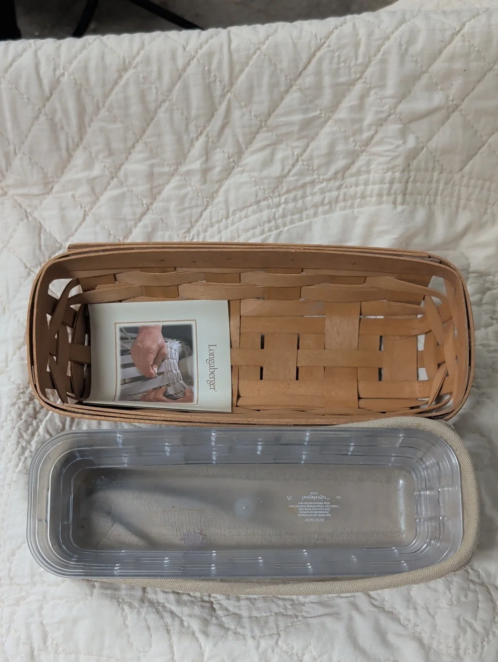 Longaberger Cracker Basket. Includes Liner And Protector